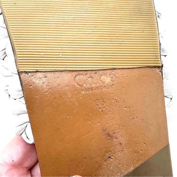 Chloé Kacey Braided Leather Mule in Eggshell Cream - Picture 10 of 11